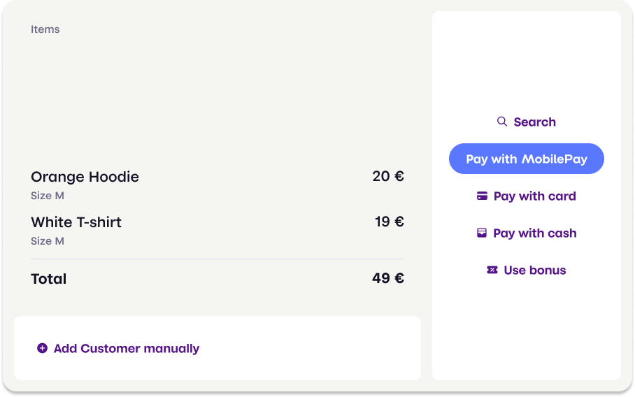 POS system with MobilePay option