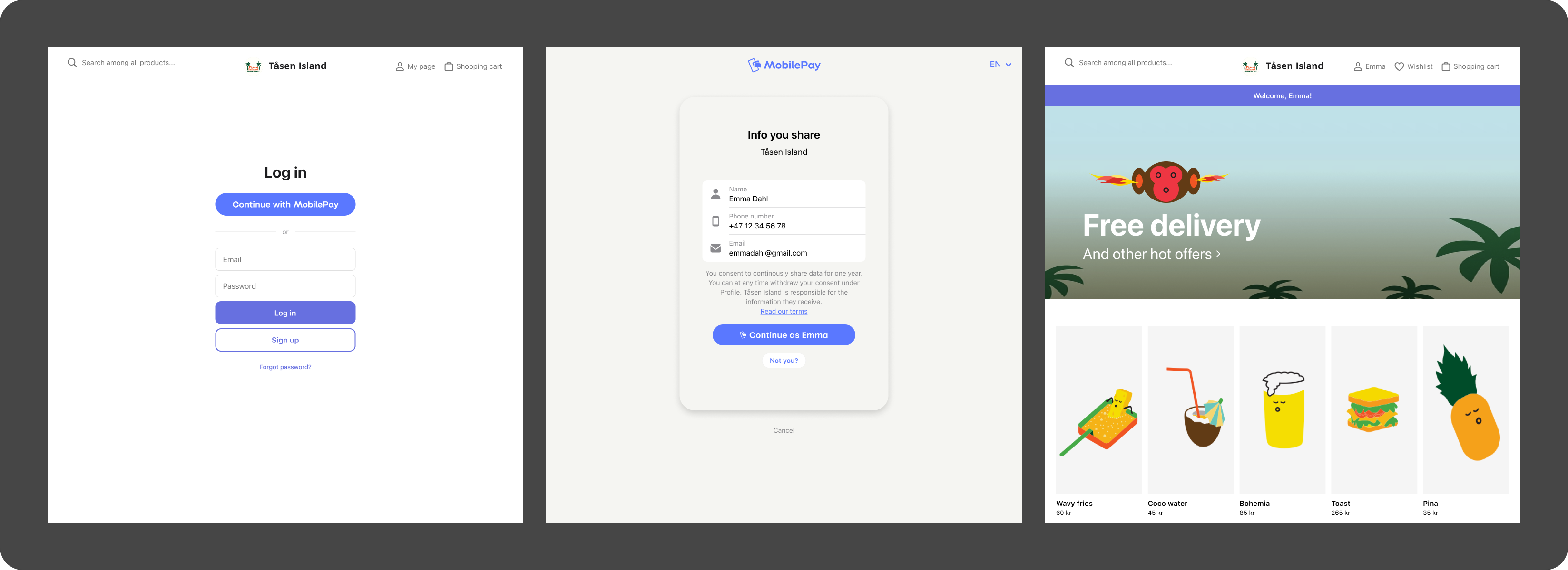 MobilePay login remembered in browser (opens in a new tab)
