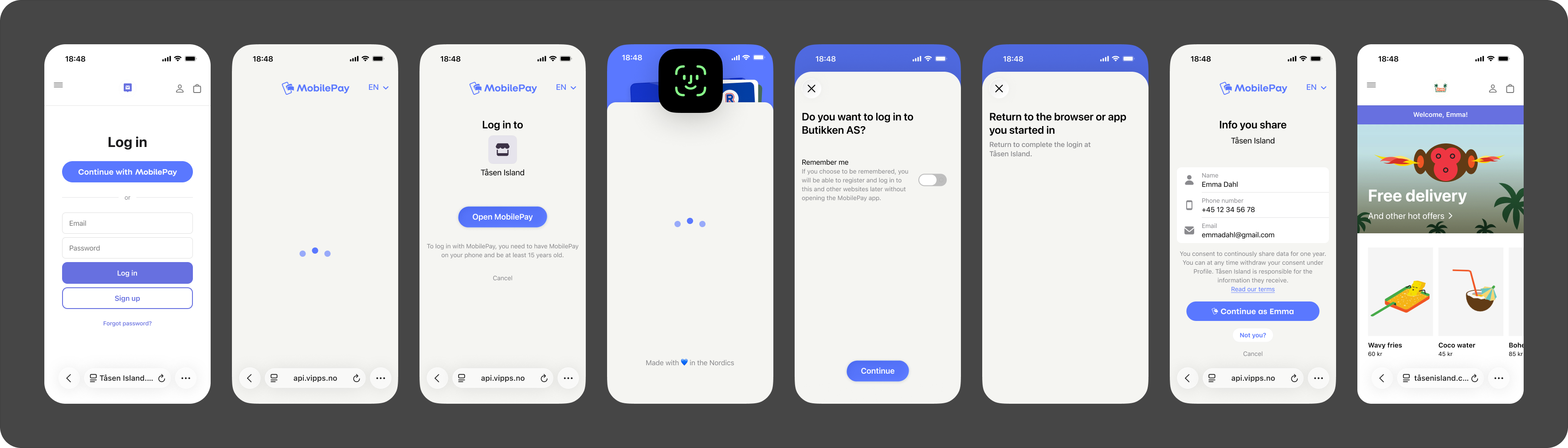 Mobile flow with app-switch
