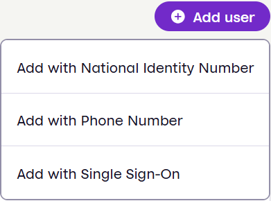 New user login type