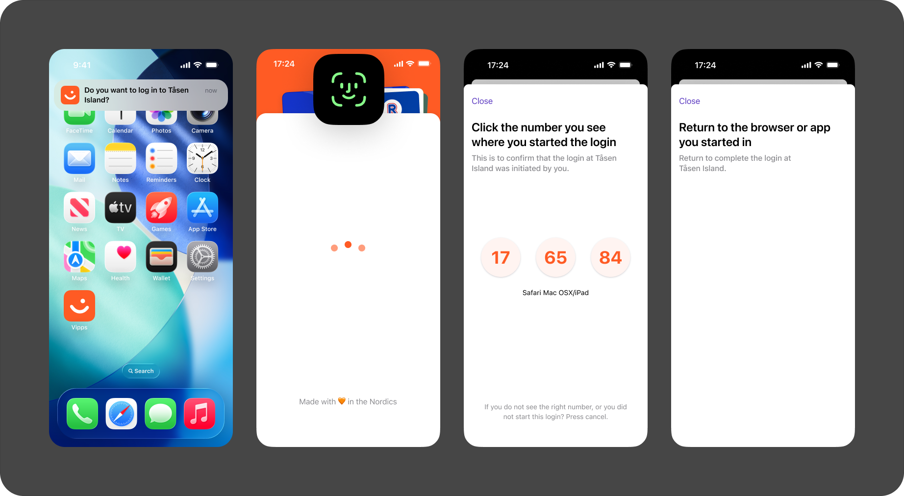 Confirmation in app in phone number flow