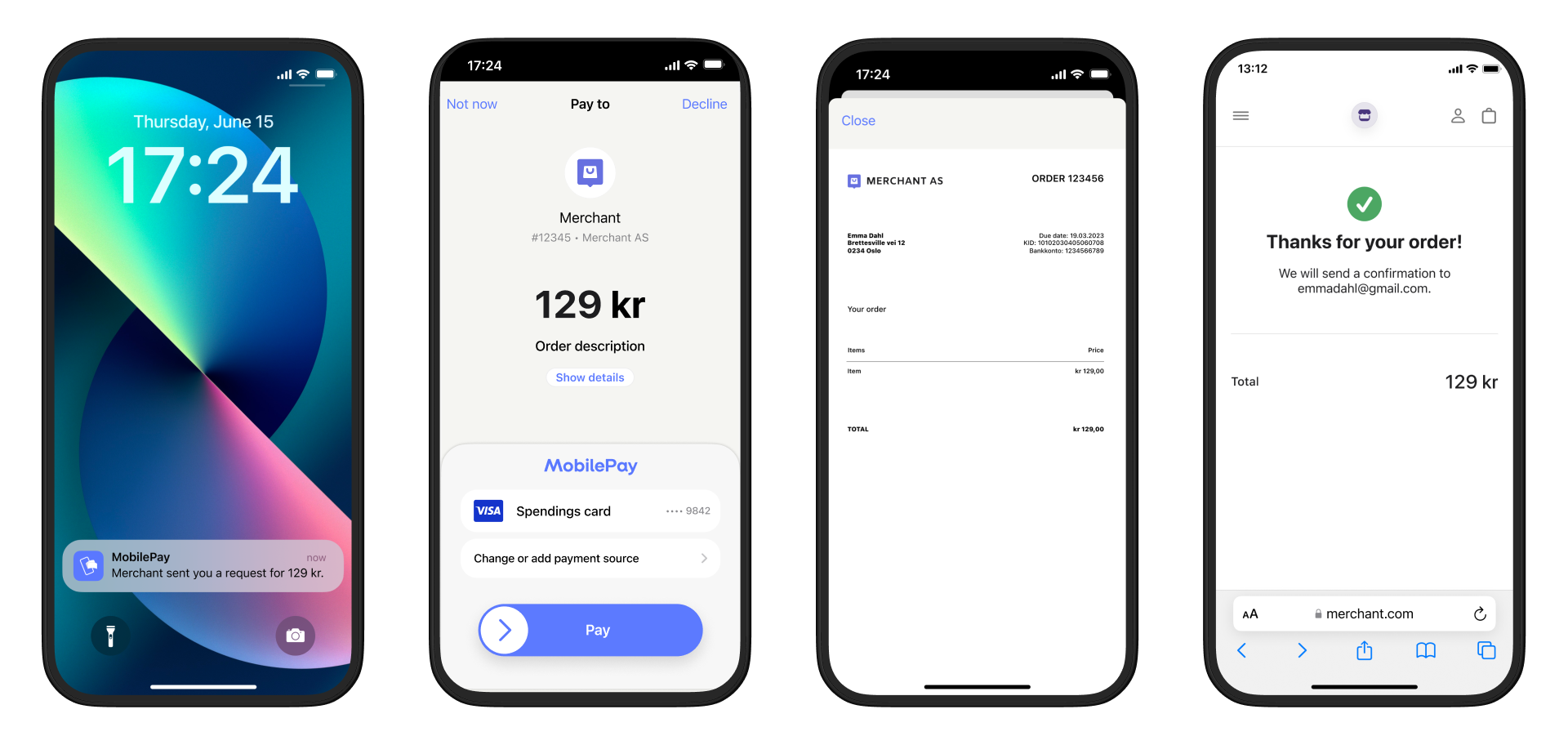 MobilePay payment request push flow when URL is set
