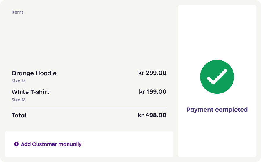 Payment registration in POS